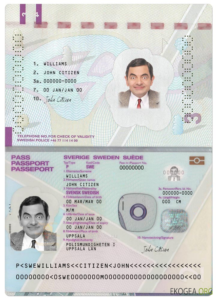 Passeport suédois version 2